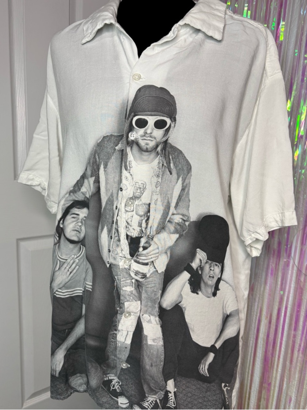 NIRVANA Lightweight Button Up Short Sleeve Shirt Men’s Sz Medium 100% Cotton - Picture 5 of 12